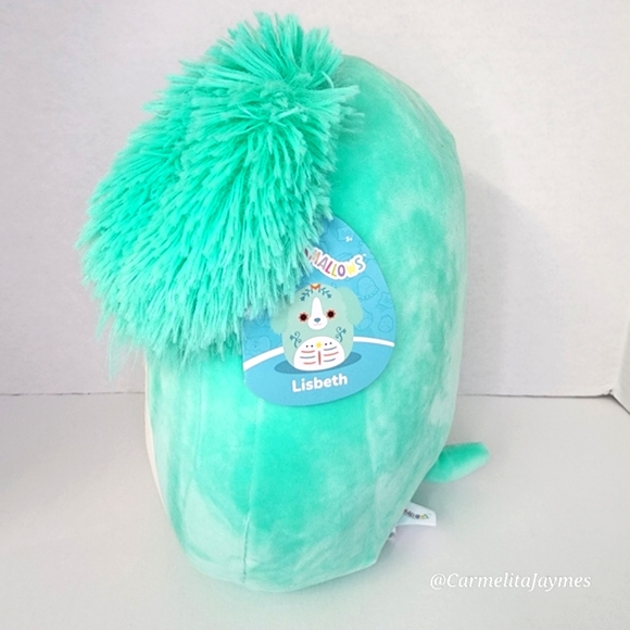 LISBETH 🐶 Blue DOTD Embroidered Dog Original Squishmallows By Kellytoy NWT *PC* - Picture 2 of 8